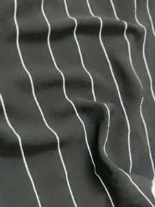 H&M White Striped Collar Neck Black Bodycon Dress
