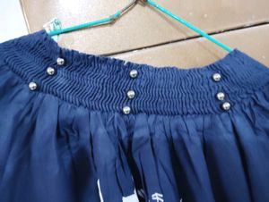 🧿 Navy Blue Partywear Top - ₹100 | Free Gift! 🎁✨