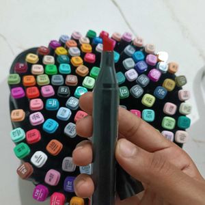 120 Dual Tip Art Markers Colours for Painting