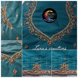 aari work blouse material
