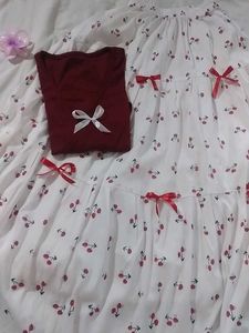 PINTERESTY KOREAN LONG SKIRT ERA AND TOP 🍒 HANDMA