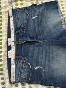 Distressed Denim Shorts
