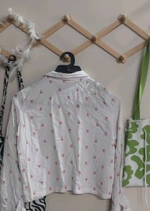 Cute White Patterned Shirt