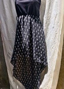 I. Cross Print Tube Dress