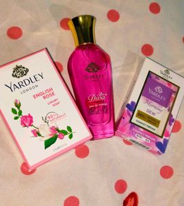 🪻2 Set Yardley Compact Perfume,Soap Combo