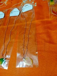 Moon &amp; Circle Pendant Necklace Set