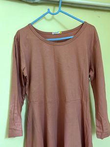 Dusty Rose Fit &amp; Flare Mini Dress