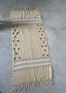 Vintage Floral & Stripe Shawl