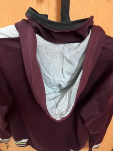 Relaxed Fit Maroon Hoodie For Men