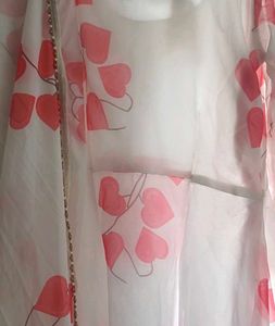 Heart Print Kurta Set