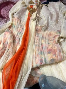 Peach Embroidered Salwar Kameez