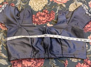 Grey georgette Saree with satin blouse