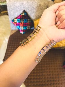 ✨ Regal Gold Hand Jewelry Set: Statement Ring &amp; Cu