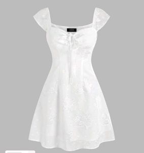 WHITE FAIRY LACE UP Dress