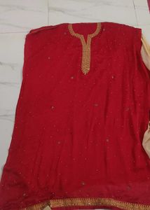 Cherry Red Unstitched Suit