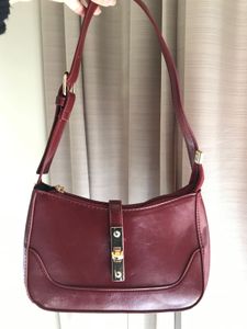 Women Shoulder Bag Glossy Square Red