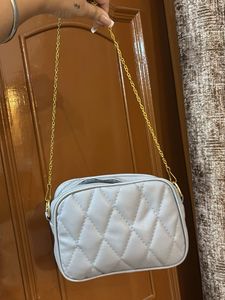 Quilted Grey Crossbody Bag Set