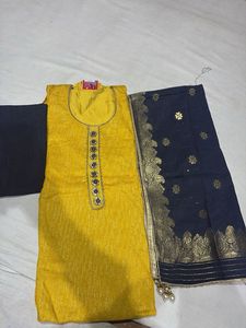 Yellow Embroidered Kurta Set