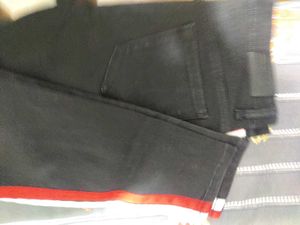 Striped Black Jeans