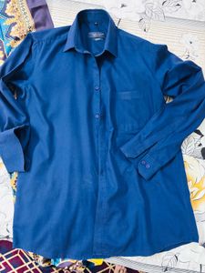 Navy Blue Button-Down Shirt