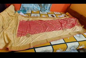 Designer Red Saree