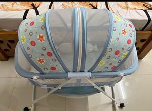 Blue Baby Boy Bassinet Cum Rocker
