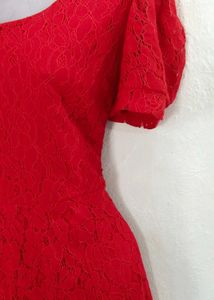 Red Lace Mini Dress