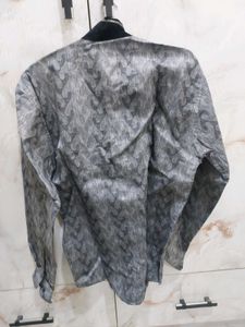 Stylish Grey Patterned Shirt