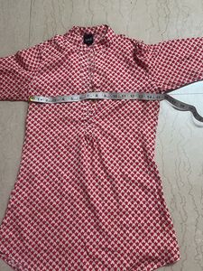 Kurta Set With Duppatta Free Red Heart Design Top