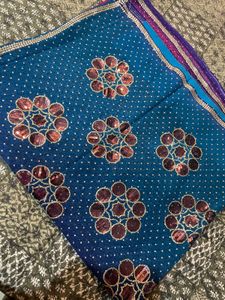 Purple &amp; Blue Saree
