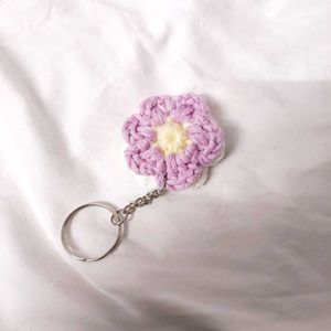 Crochet Yellow Flower Keychain 🌸🌸🌸