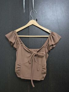 Brown Crop Top