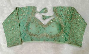 Embroidered Mint Green Blouse