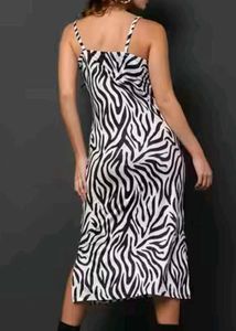 Zebra Print Slip Dress