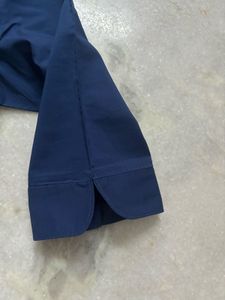 Blue 3/4 Sleeve Button Down Tunic