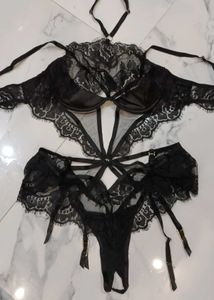 Black Lace Lingerie Set 38 to 40