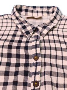 Checkered Midi Shirt Dress