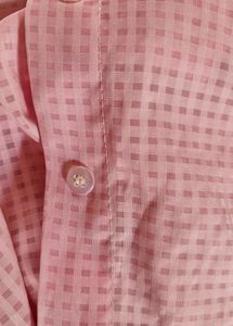 A Baby Pink Coloured Transparent Shirt.