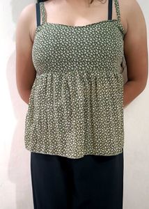Strappy Peplum Top
