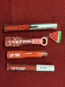 Combo Of Lipstick , Gloss , Tint And Plump