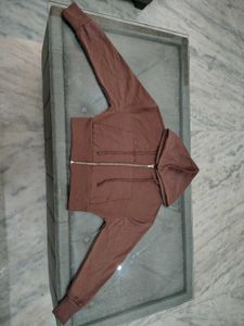 Brown Zip-Up Hoodie