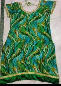 Green🟢 Kurta Pant Set &amp; Dupatta For 38 Bust