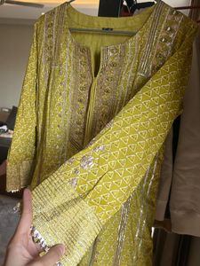 Green Ethnic Full Work Heavy Indian Outfit