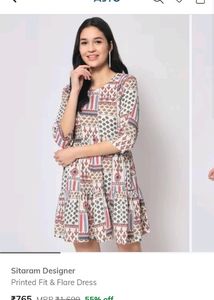 Sitaram DesignerPrinted Fit & Flare Dress