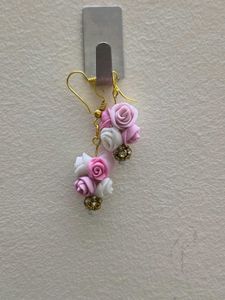 Handmade Floral Clay Earrings | Elegant &amp; Lightwei