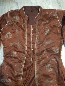 Party Wear Gown Double Layer Kurti