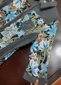 Multi Color Floral Top Like Shirt For 44 Bust