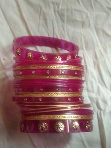 Magenta Bangles - Set Of 2