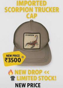 Scorpion Patch Mesh Trucker Cap (Unisex)