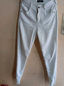 White High Rise Denim